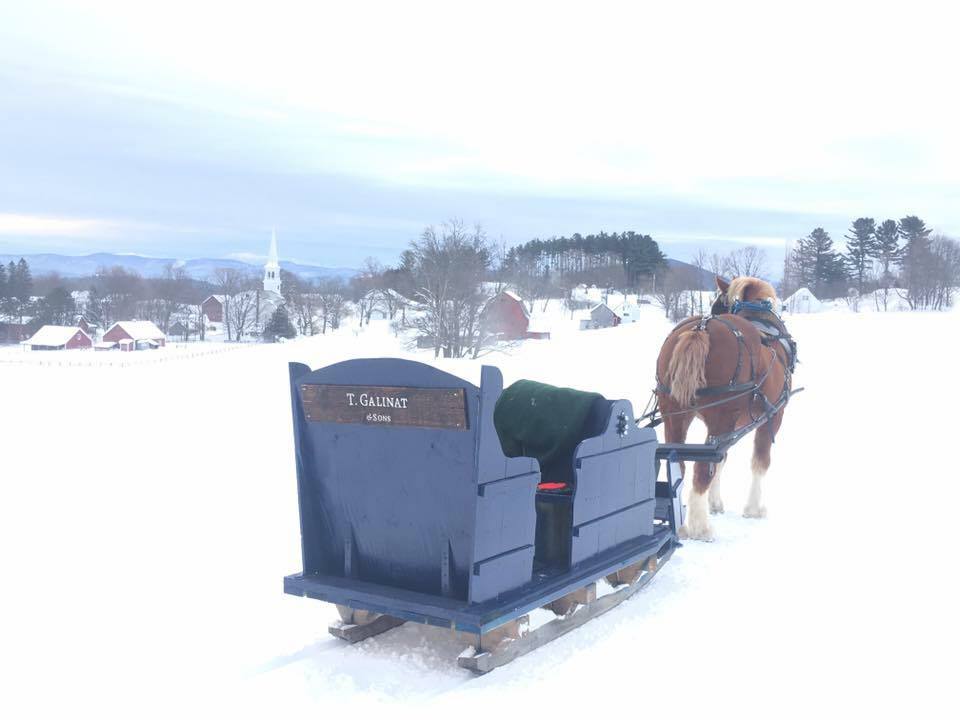 Sleigh rides in Peacham Vermont