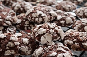 chocolate espresso snow cap cookies