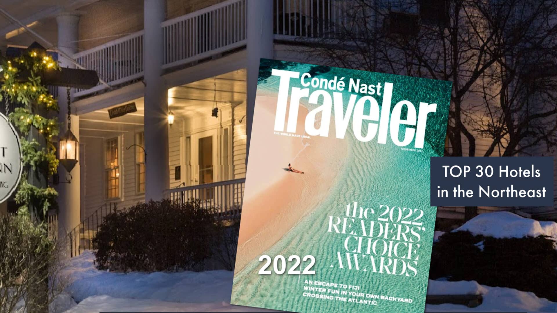 Conde Nast magazine cover November 2022 issue featuring Readers Choice Awards