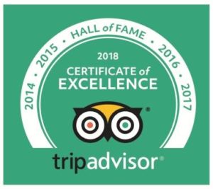 TripAdvisor Certificate of Excellence Hall of Fame
