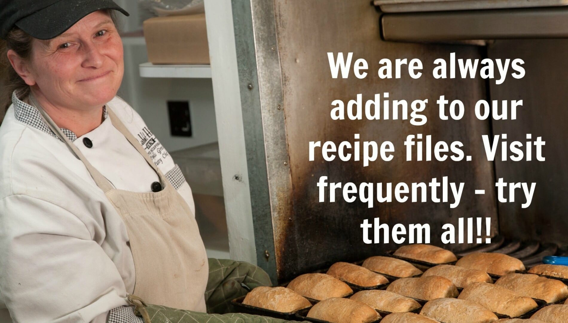 rabbit Hill Inn pastry chef at the stove taking bread out of the oven|maple dream cookie recipe