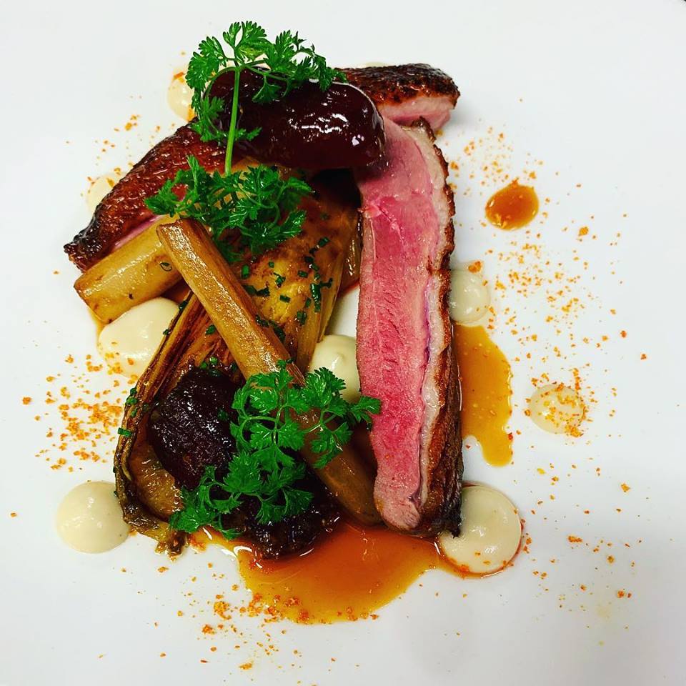 Maple glazed duck entree at Rabbit Hill Inn Restaurant