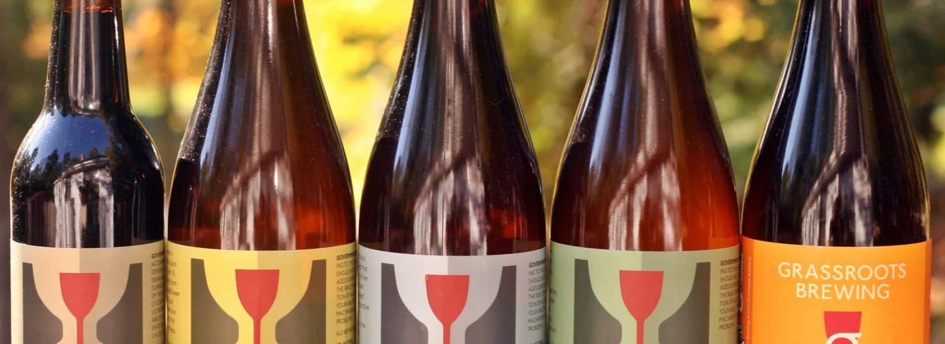 5 bottles of Hill's Farmstead beer|
