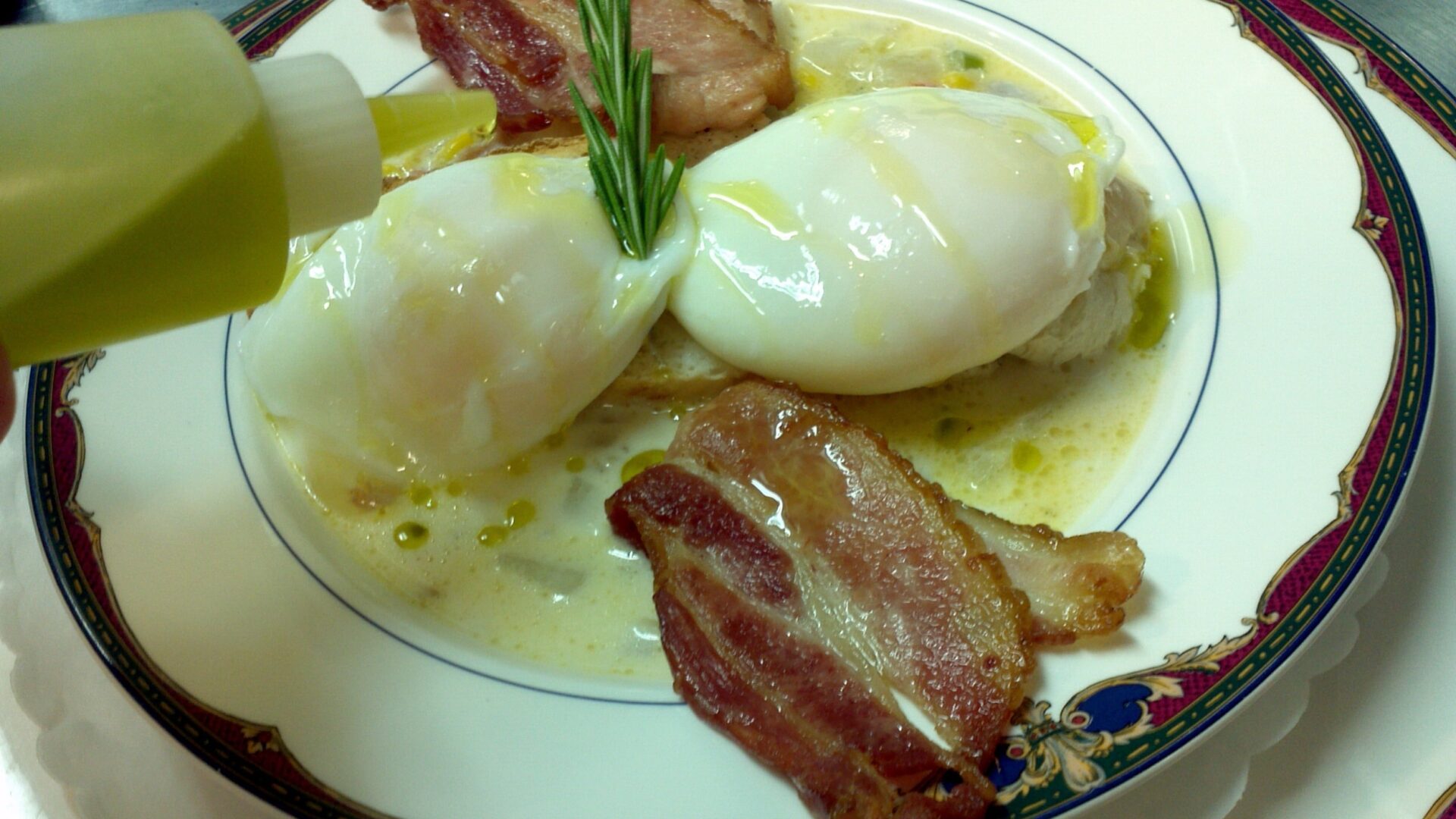 Breakfast Corn Chowder with Poached Eggs at Rabbit Hill Inn