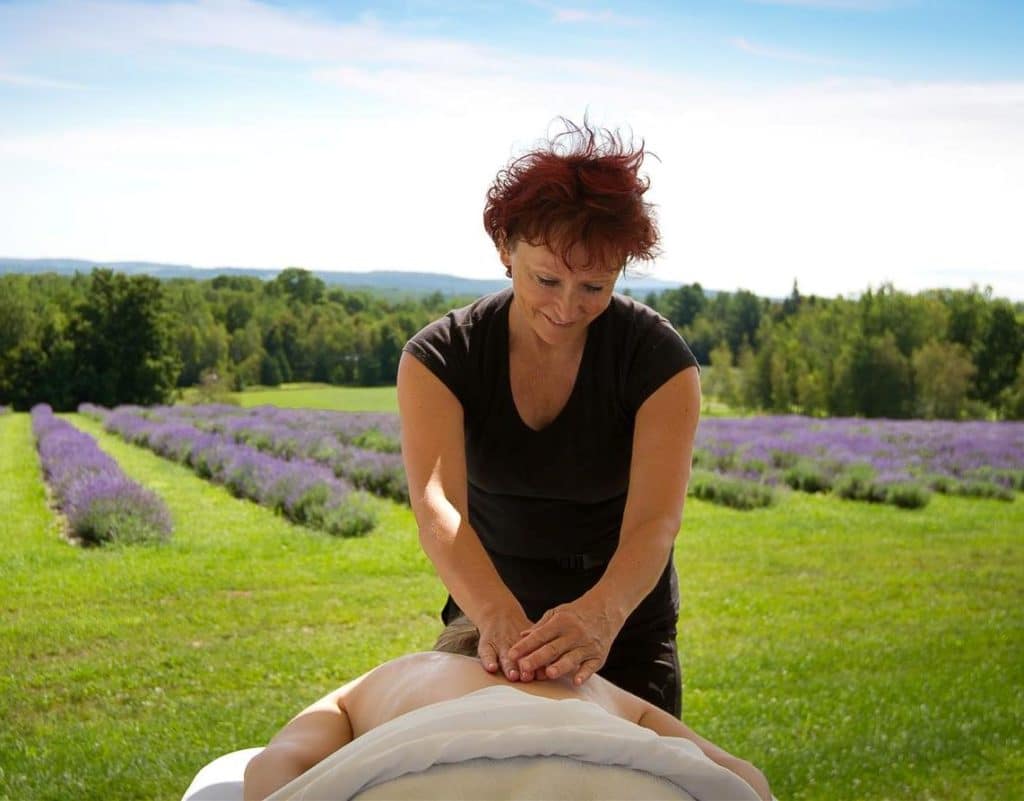 Massage at Bleu Lavande Lavender Farm near Rabbit Hill Inn