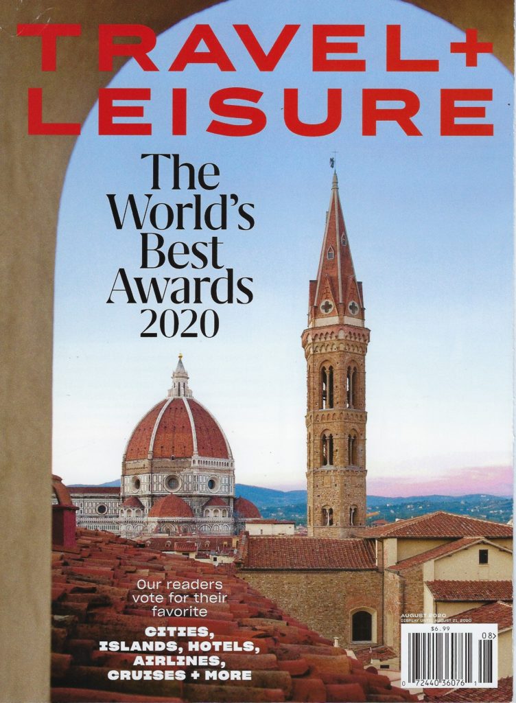 travel and Leisure magazine cover August 2020