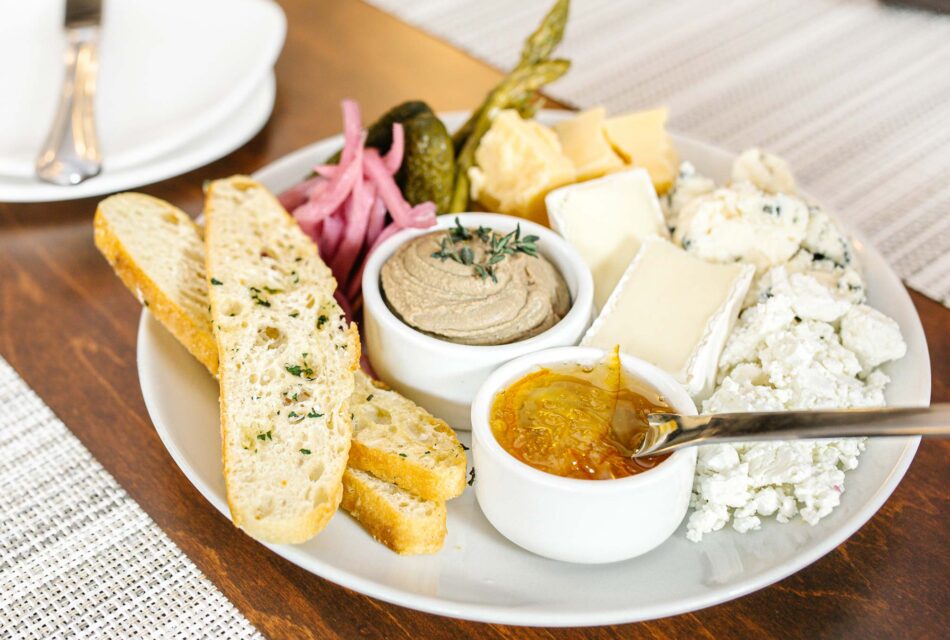 Cheese Plate - Local Vermont Pickled Veggies Chicken Liver Pate Crostini